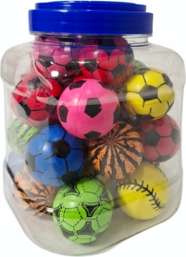 Pelota saltarina de goma 4 cm, 25 uds en salmuera