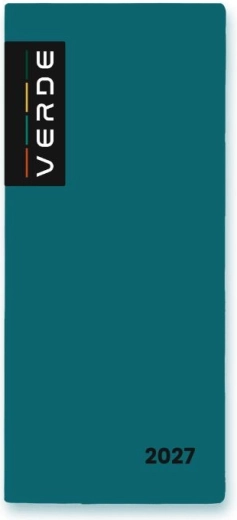 Diario Verde Milano mensual 2027 en funda de PVC