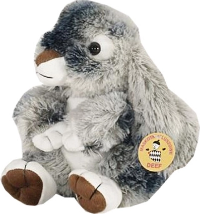 Conejito gris de peluche suave