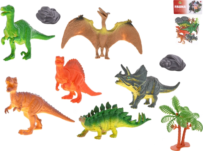 Set de dinosaurios de 12–13 cm, 6 uds con accesorios en bolsa