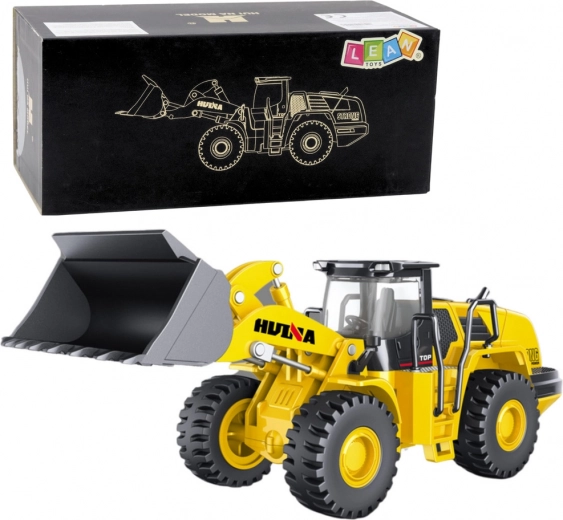 Modelo metálico de cargadora HUINA 1:50 amarillo