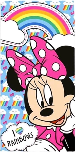 Toalla infantil de algodón Disney Minnie Mouse 70 × 140 cm - 1 unidad