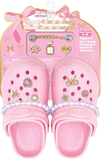Sandalias infantiles rosas con accesorios Perla - 1 pieza