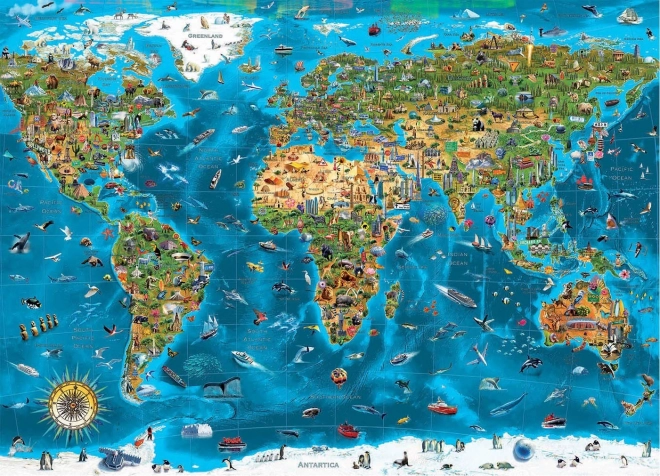 EDUCA Puzzle Maravillas del mundo 12000 piezas