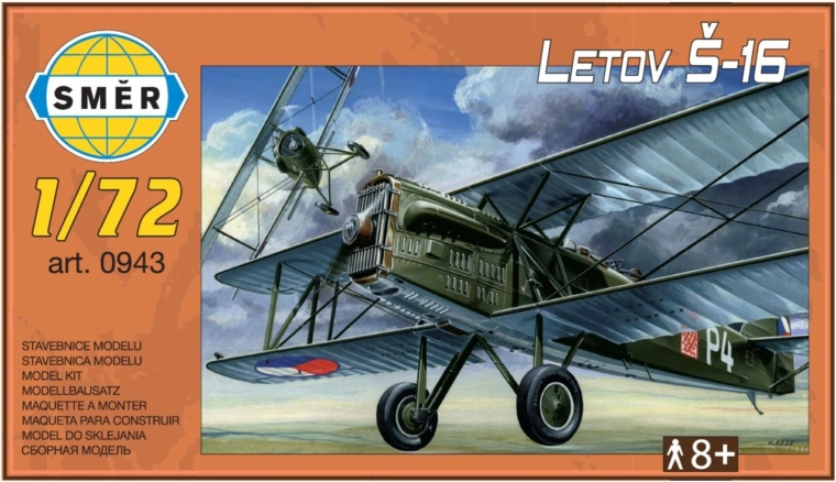 Modelo de plástico de avión Letov Š-16 1:72