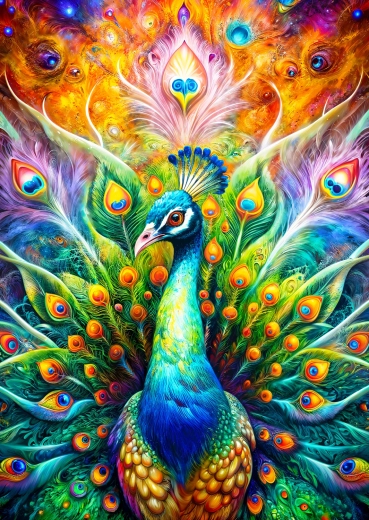 Puzzle Enjoy Majestad del pavo real 1000 piezas
