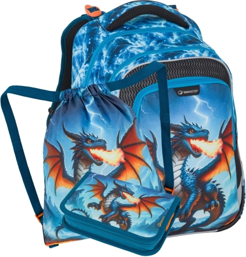 Bagmaster lumi 26 d conjunto escolar para niños de primer curso con dragón