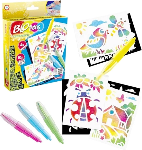 Blopens mini kit naturaleza – kit creativo de aerógrafo para niños