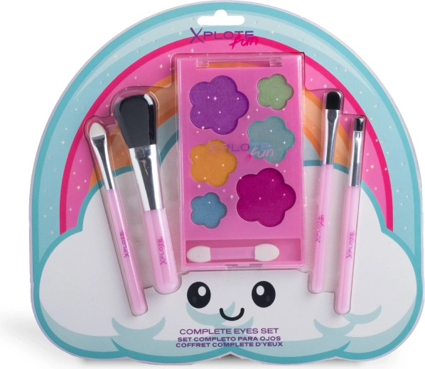 Paleta de sombras de ojos con motivo colorido