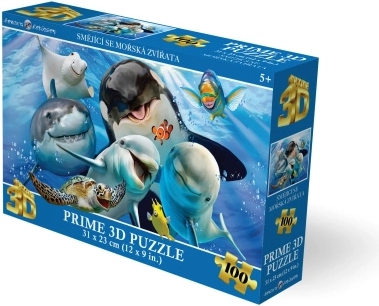 Rompecabezas 3D de animales marinos sonrientes (100 piezas)
