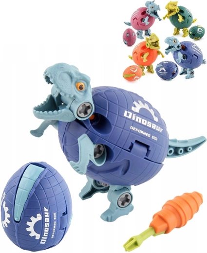 Dinosaurio atornillable en huevito 2 en 1 con herramienta - 1 pieza