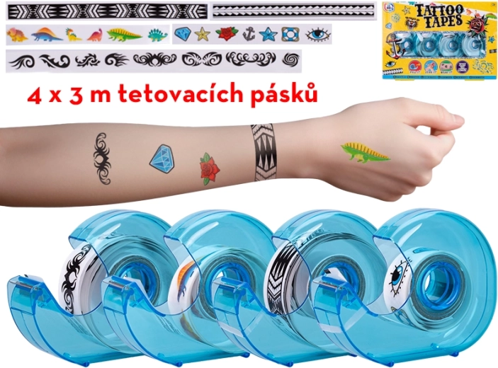 Cintas adhesivas con tatuaje temporal para niños