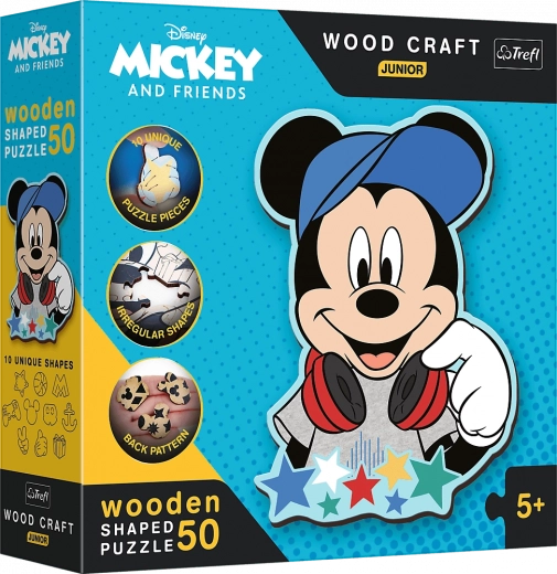 Puzle de madera En el mundo de Mickey, 50 piezas