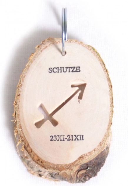 Colgante de madera del signo Sagitario small foot