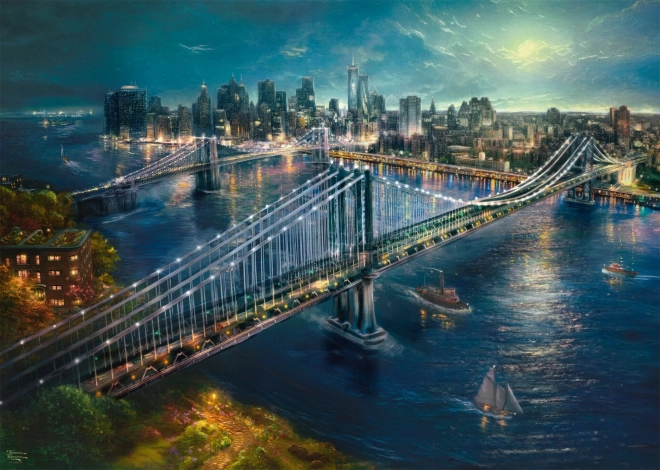 Puzzle Schmidt Luna sobre Manhattan 2000 piezas