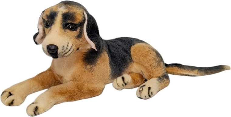 Perro de peluche en color marrón-negro - 1 pieza