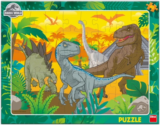 Puzzle Mundo Jurásico de tablero de 40 piezas