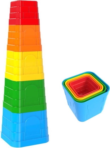 Kubus baby pirámide apilable cuadrada de 5 piezas