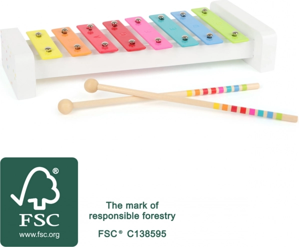 SMALL FOOT xilófono de madera con teclas metálicas (FSC)