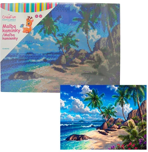 Pintura con diamantes Isla desierta 30 × 40 cm