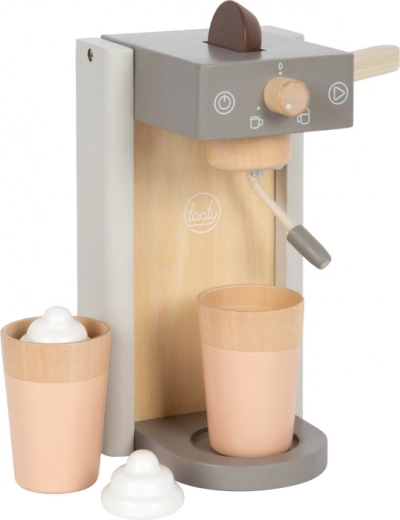 Small Foot cafetera de madera con accesorios Tasty gris