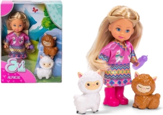 Muñeca Evi Love con alpacas