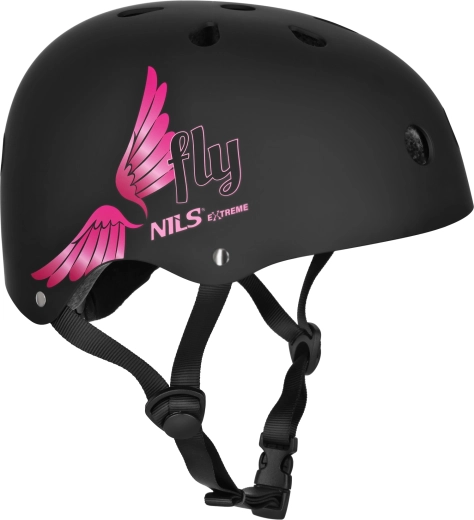 Casco para bicicleta y patines NILS Extreme Fly – Rosa