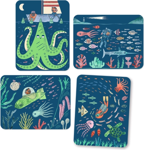 Motivos marinos que cobran vida con el agua