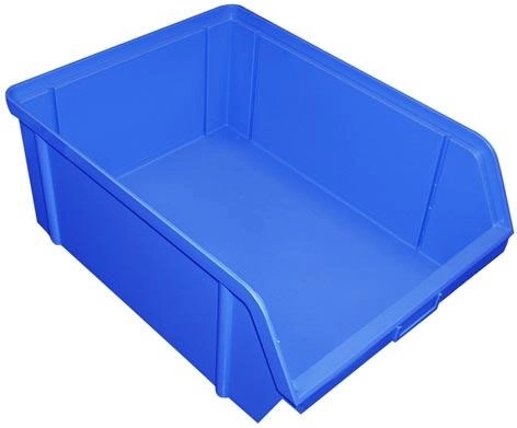 Caja de almacenamiento inclinada 10 kg, 200 × 150 × 122 mm, plástico azul