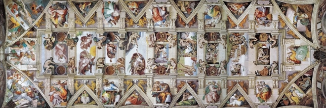 Puzle panorámico Techo de la Capilla Sixtina 1000 piezas EUROGRAPHICS
