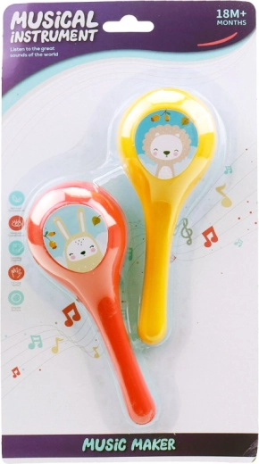 Maracas para niños 30 × 15 cm, paquete de 2 uds