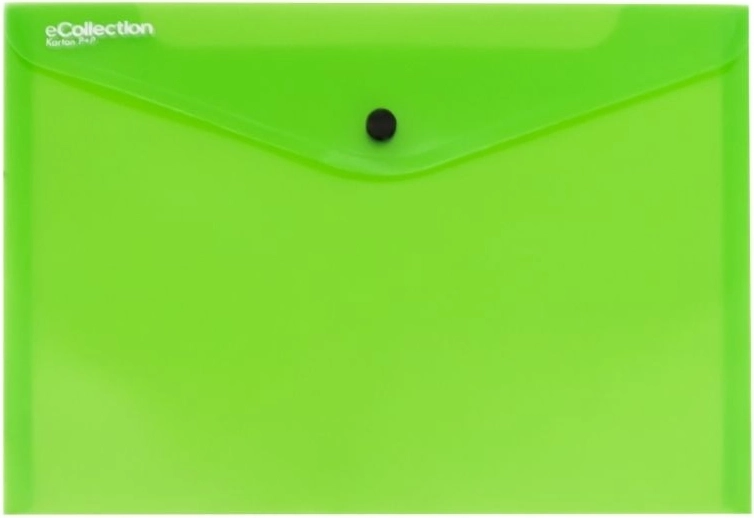 Sobre tipo cartera con broche verde A5