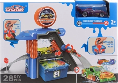 Lavado de coches con cochecito que cambia de color
