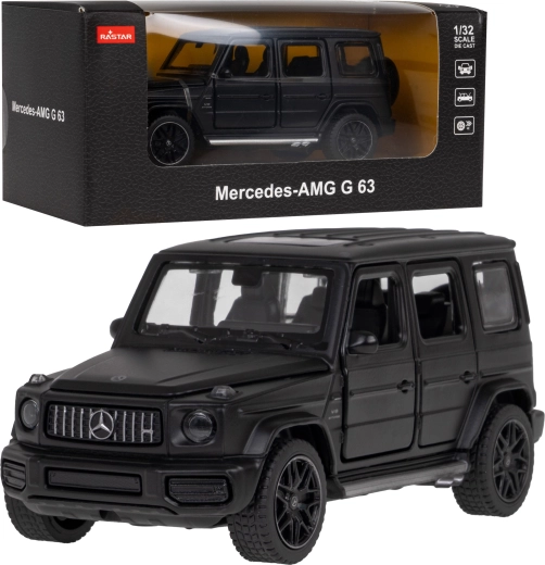 Modelo de coche Mercedes‑AMG G 63 1:32 Rastar con carrocería metálica y elementos abatibles – negro