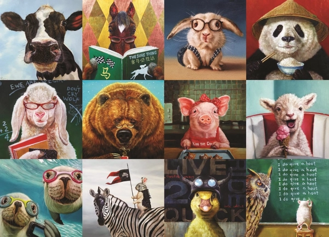 Puzzle Eurographics animales divertidos 1000 piezas