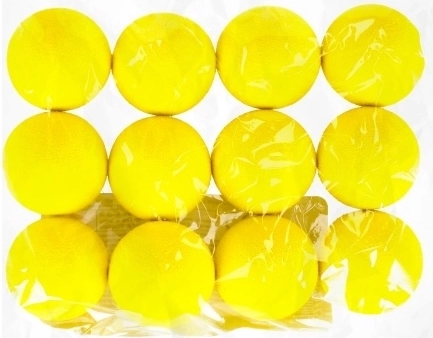 Paquete de 12 pelotas amarillas