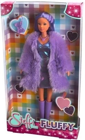 Muñeca Steffi Love Fluffy con abrigo peludito