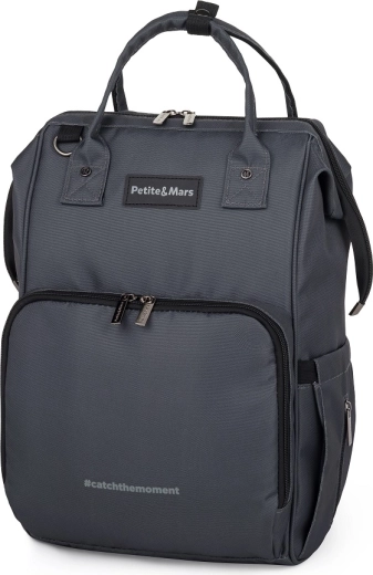 Mochila cambiador para cochecito PETITE&MARS Jack Ultimate Grey