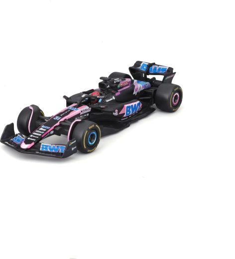 Modelo metálico 1:43 Bburago Alpine A524 #31 Esteban Ocon con piloto en caja de regalo