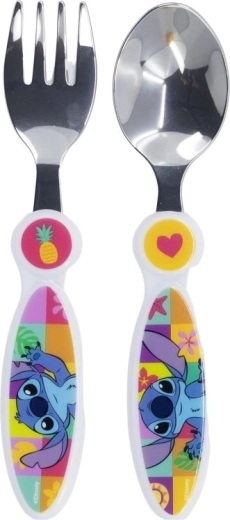 Cubiertos infantiles Stitch – cuchara y tenedor