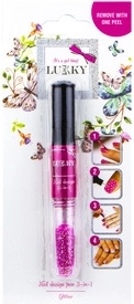 Esmalte de uñas y purpurina Lukky en color fucsia