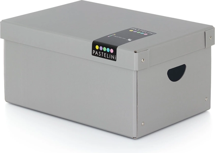 Caja grande laminada PASTELINI gris