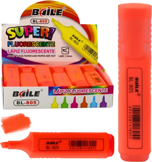 Rotulador fluorescente naranja neón intenso