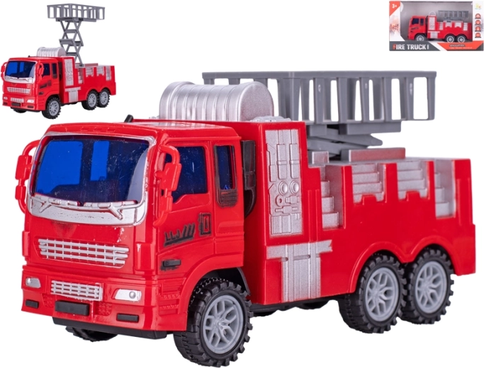 Camión de bomberos con plataforma extensible y motor de inercia 19 cm