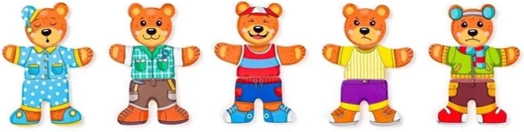 Ropa colorida para jugar y aprender