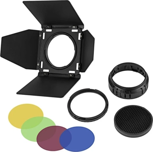 Godox BD-10 aletas (barn doors) y filtros de color para AD300Pro
