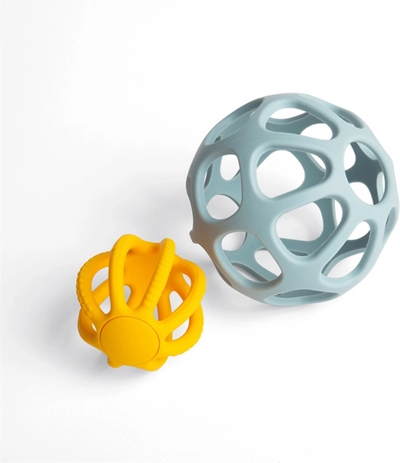 Pelotas activas de silicona BIGJIGS TOYS para bebés (set de 2 uds.)