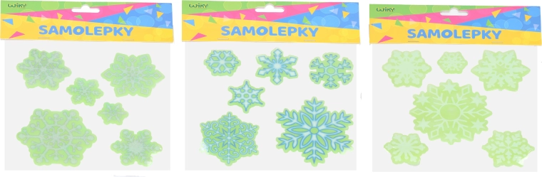 Pegatinas de gel luminosas – copos de nieve