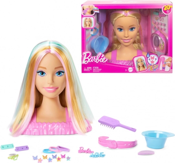 Cabeza de peinado Barbie Deluxe Rubia