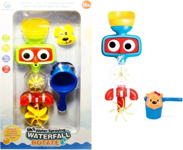 Juguete de baño para niños pequeños con carrusel de agua